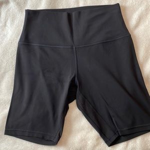 8” Lululemon Align high rise shorts size 8.
